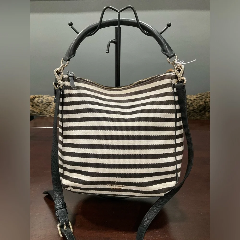 KATE‎ SPADE COBBLE HILL STRIPE SHOULDER BAG